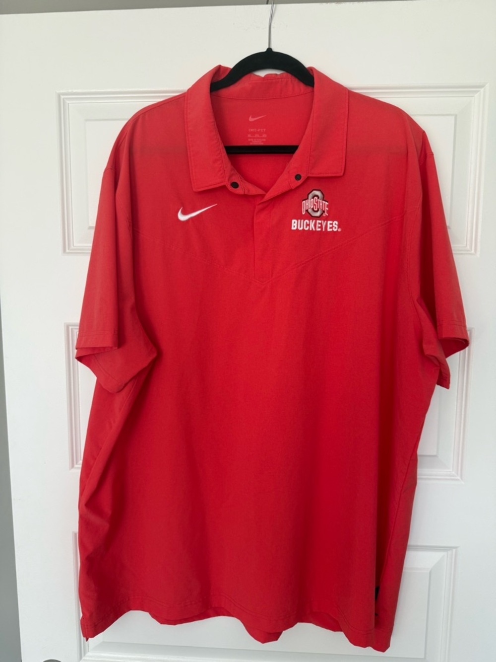 Nike Coral Ohio State Buckeyes Polo with White Logos